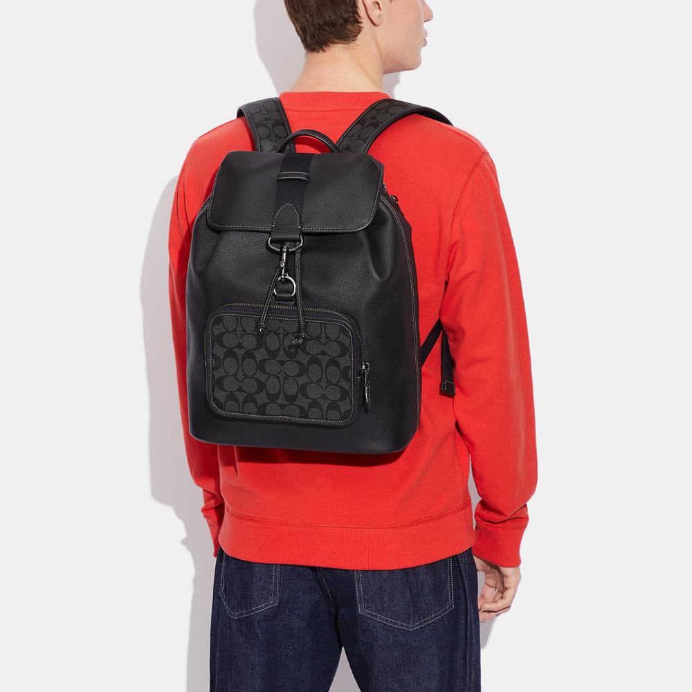 NWT Coach Outlet Sullivan Backpack In Signature Canvas - Picture 5 of 5